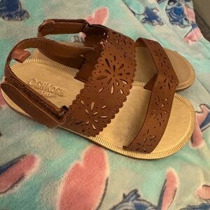 OshKosh B’gosh Girls Brown Megha Fashion Velcro Closure Sandal: 12